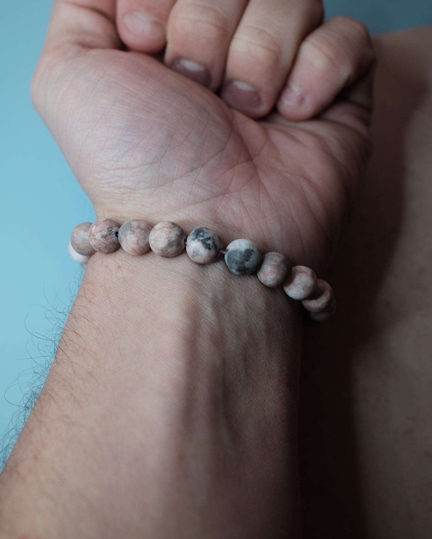 Armband - Rosa Zebrajaspis (8 mm)