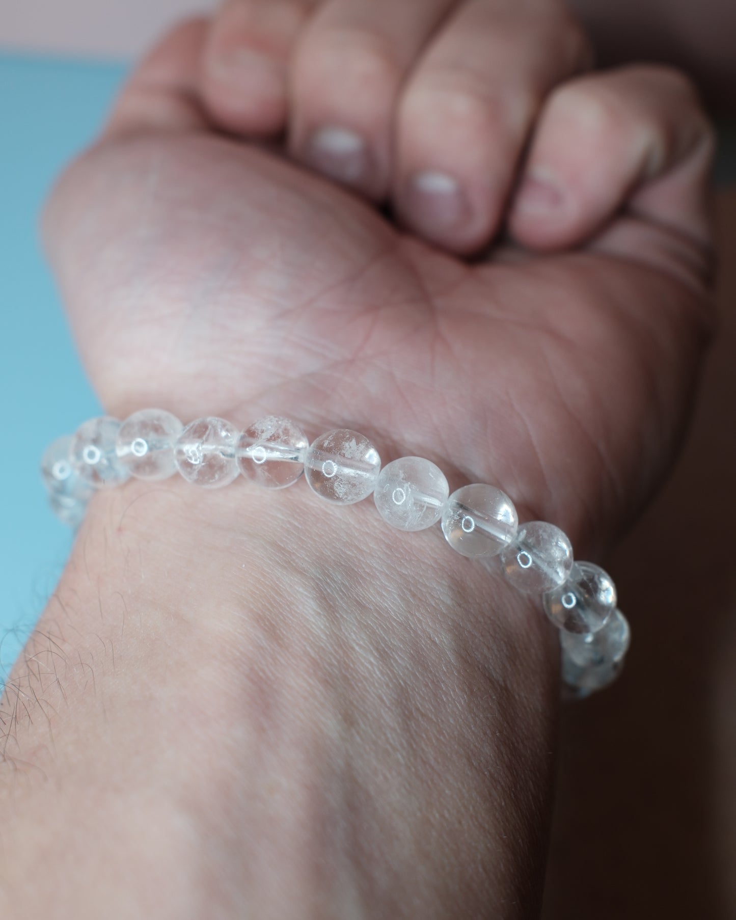 Armband - Vit Kvarts (8 mm)