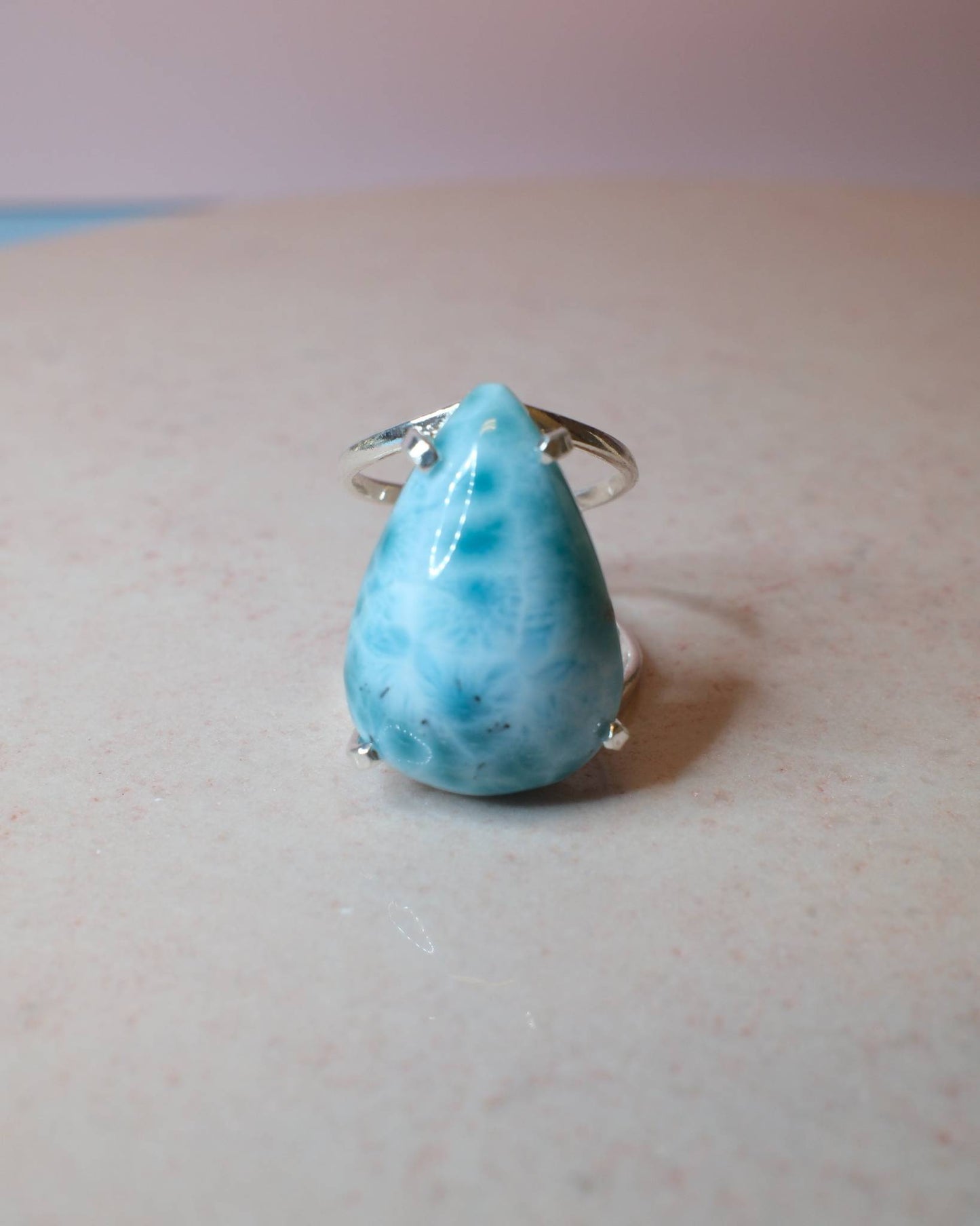 Larimar ring, silver (A) Spiritana