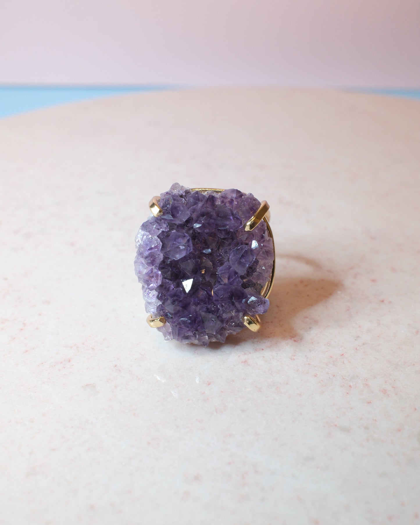 Ametist ring, guld (A)