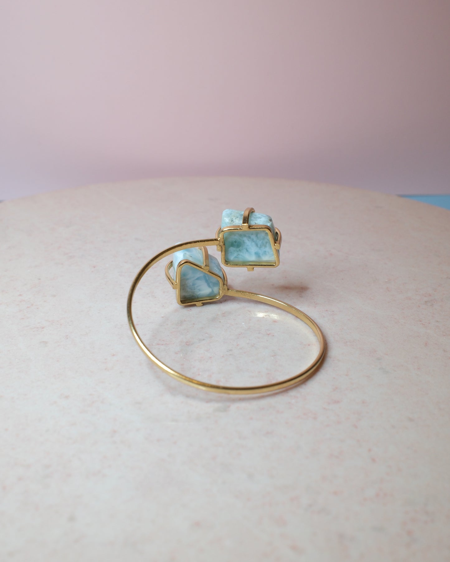 Larimar armband, guld (B)