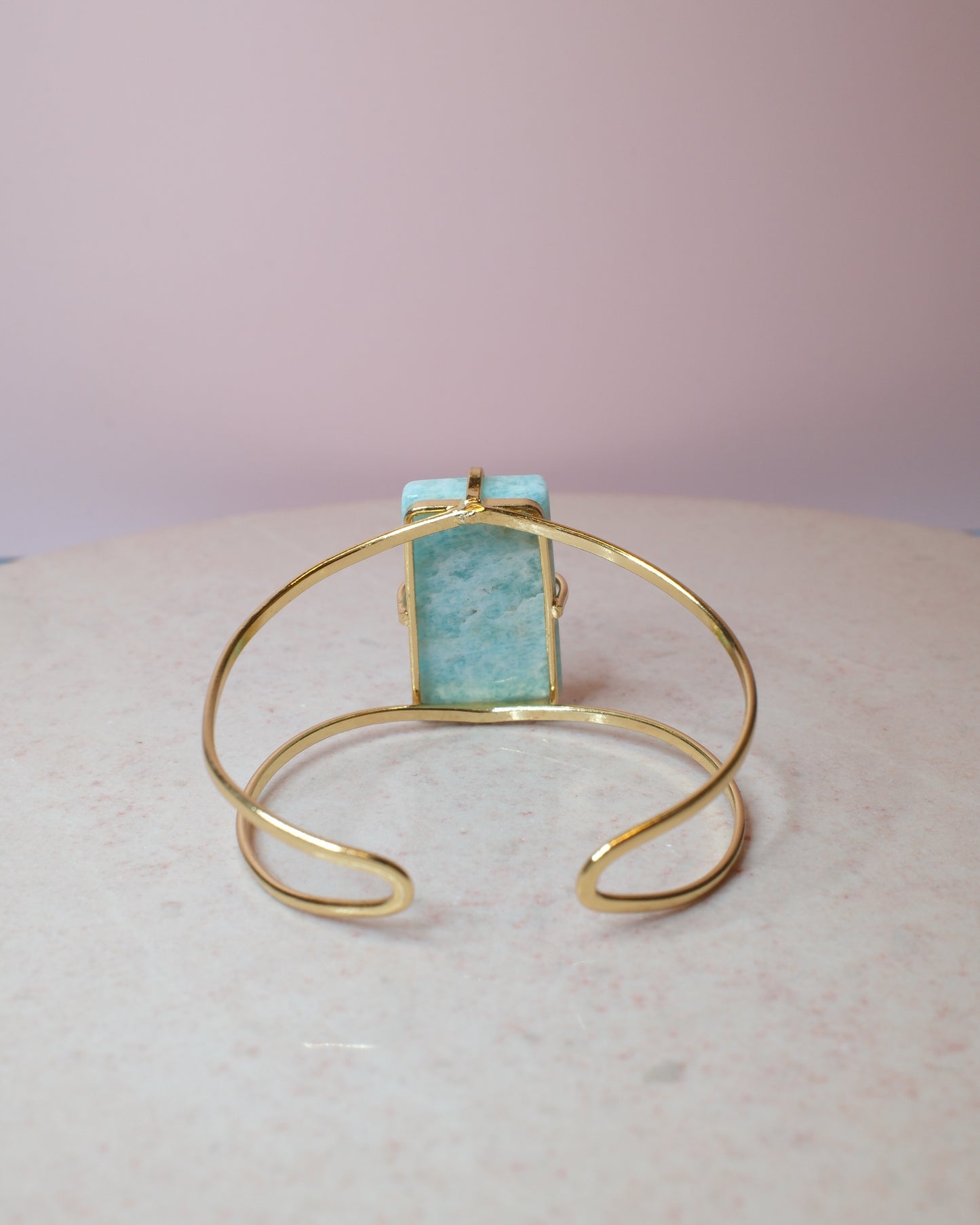 Amazonit armband, guld (C)