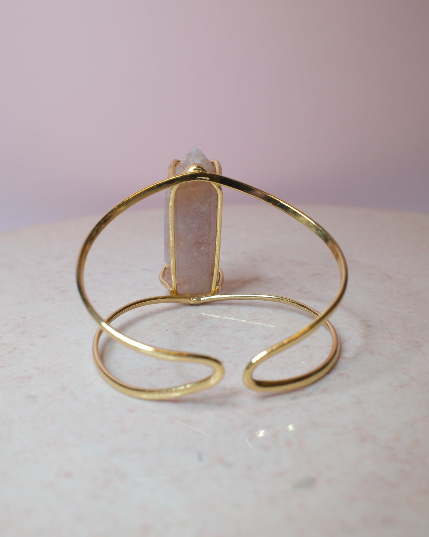 Rosa ametist armband, guld (C)