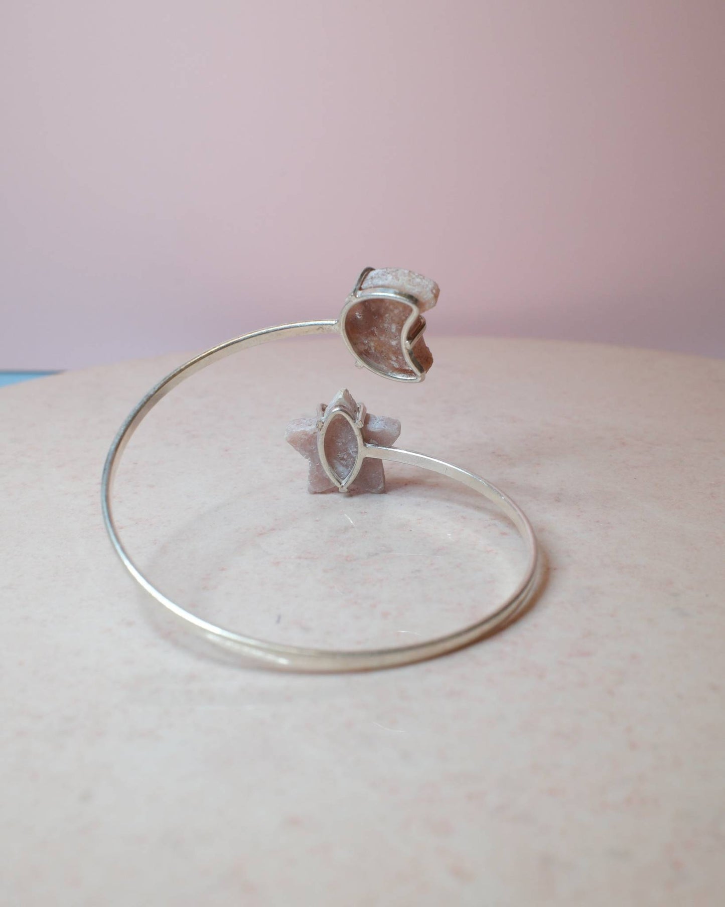 Rosa ametist armband, silver (A) Spiritana