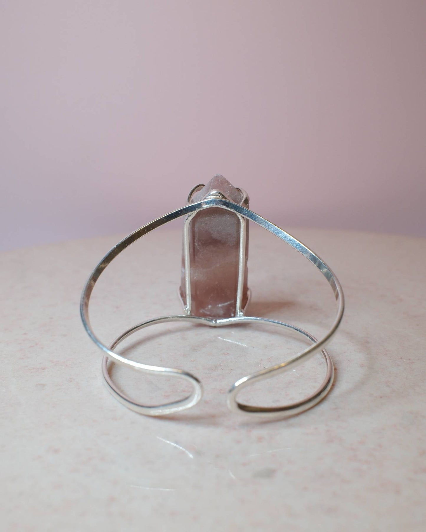 Rosa ametist armband, silver (B) Spiritana
