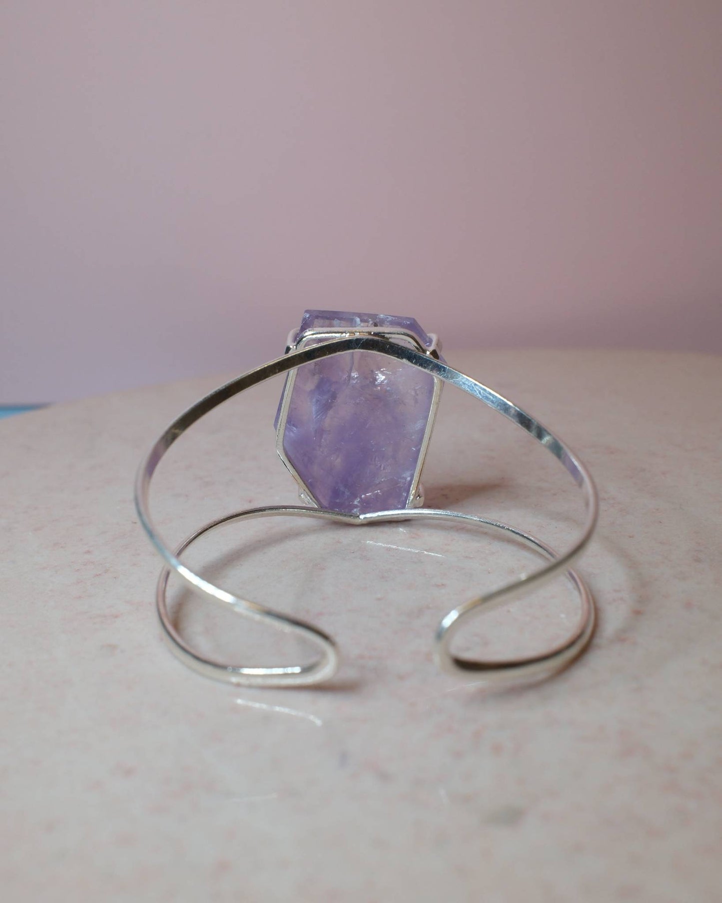 Facetterad ametist armband, silver (A) Spiritana