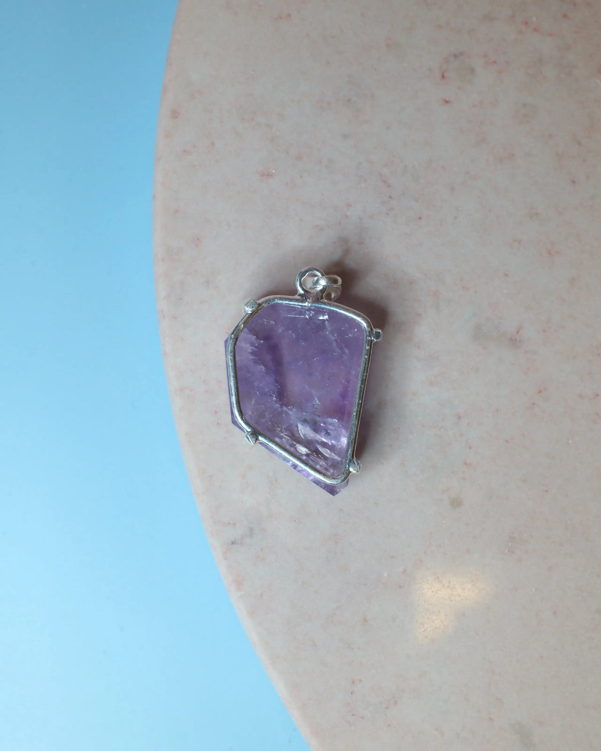 Ametist hänge, silver (B) Spiritana