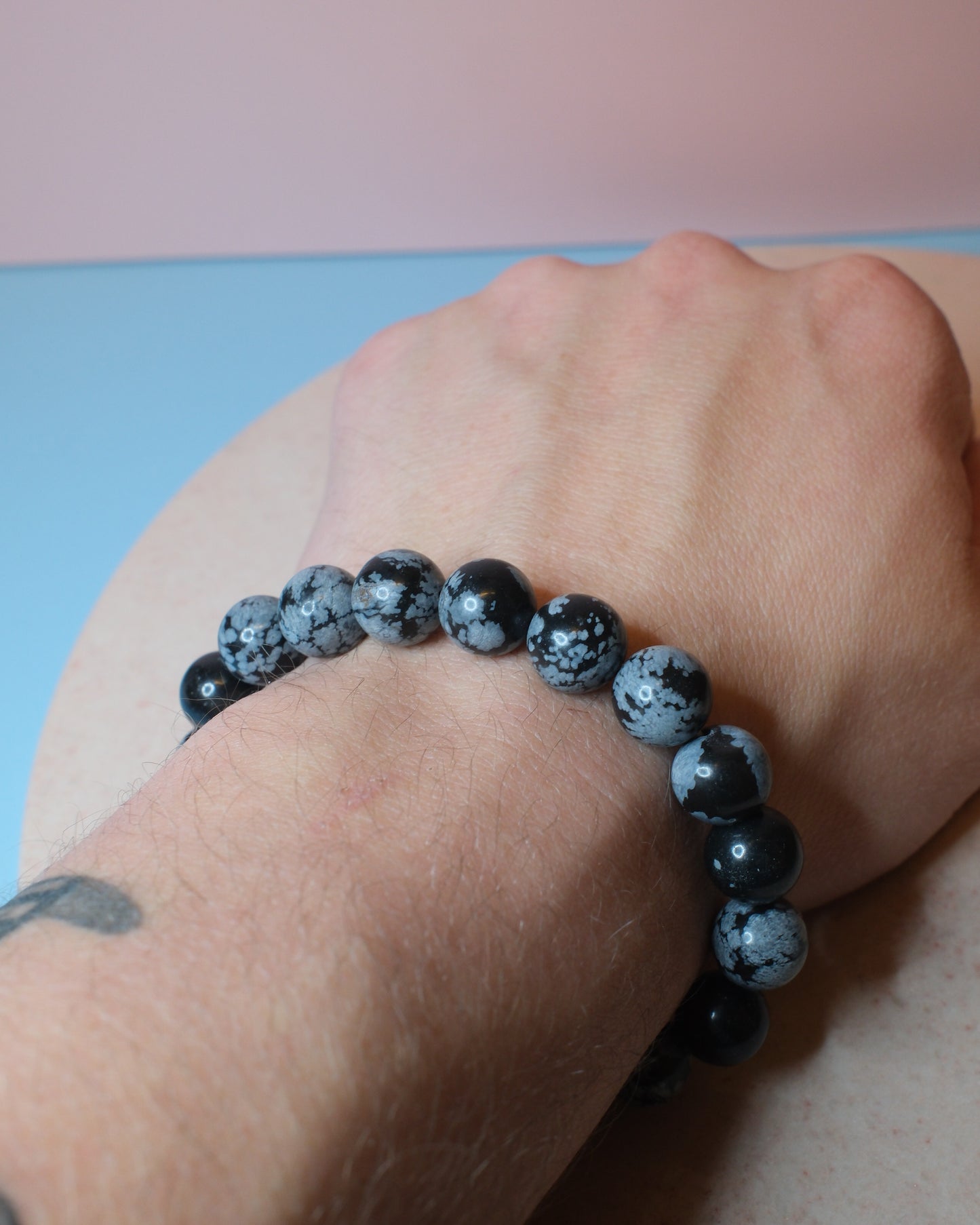 Nevada obsidian armband, 10 mm