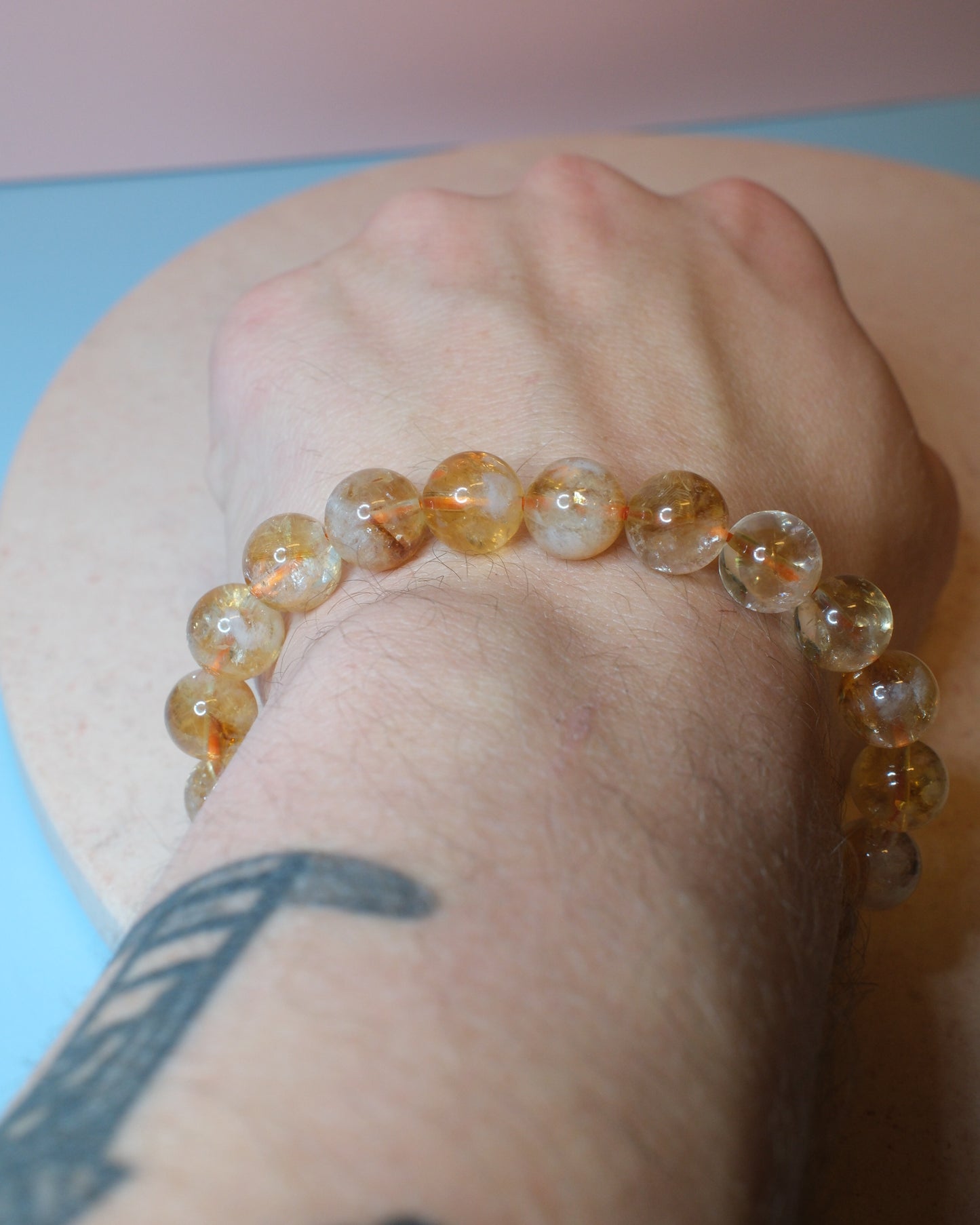Citrin armband, 10 mm