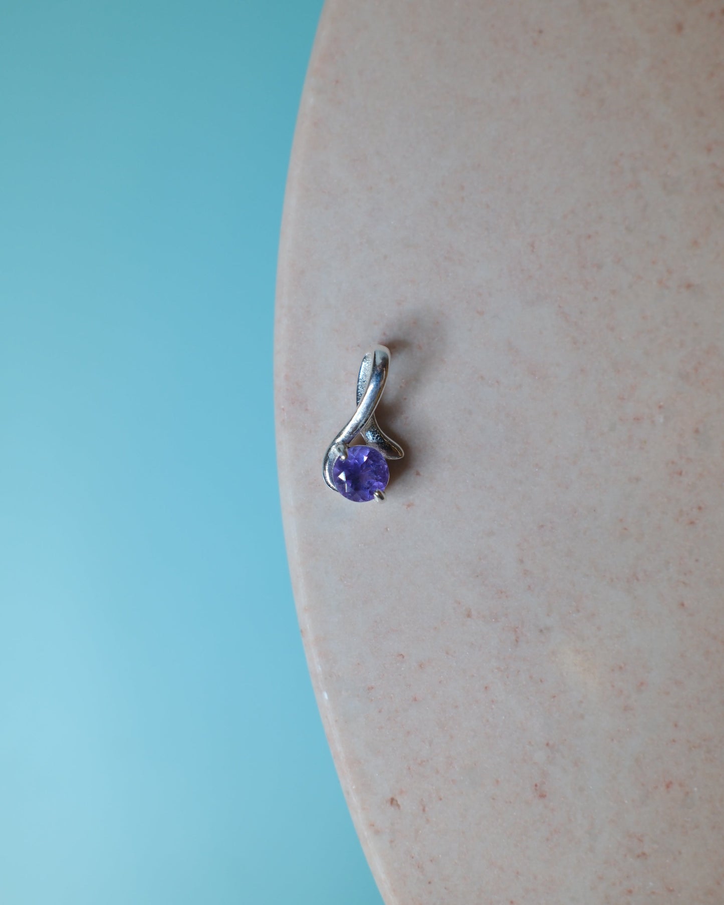 Facetterad Ametist hänge, sterlingsilver 925