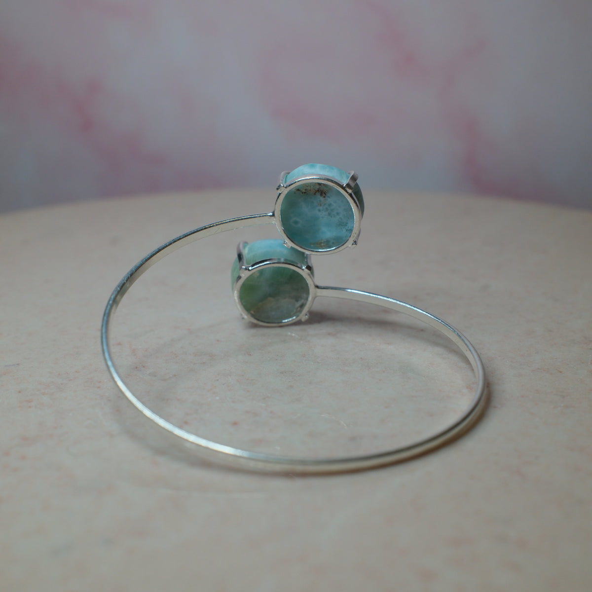Larimar armband, silver (E) Spiritana