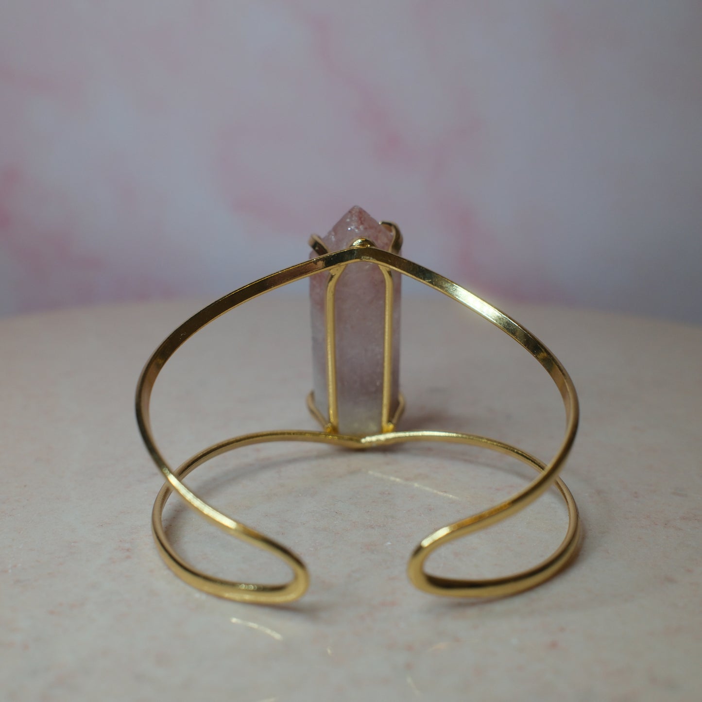 Rosa ametist armband, guld (C) Spiritana