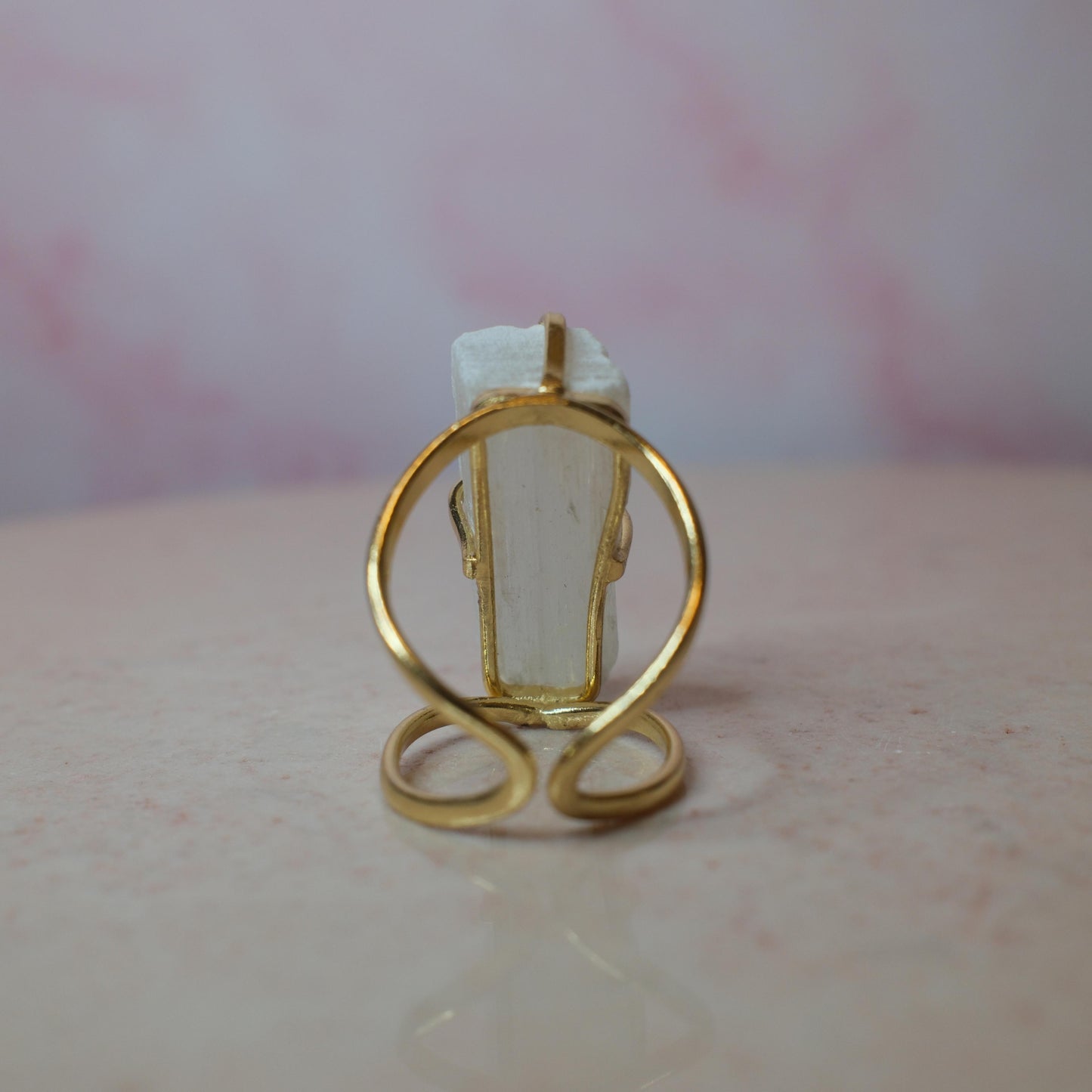 Selenit ring, guld (A) Spiritana