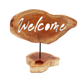 Ljuslykta i Trä - Welcome