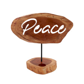 Ljuslykta i Trä - Peace