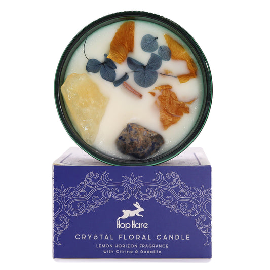 Doftljus med Citrin & Sodalite
