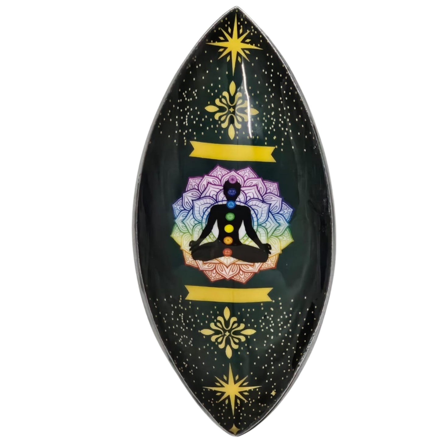 Rökelseskål i Aluminium – Lotus, Buddha & Chakra
