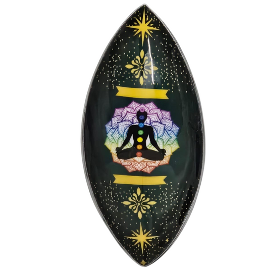 Rökelseskål i Aluminium – Lotus, Buddha & Chakra