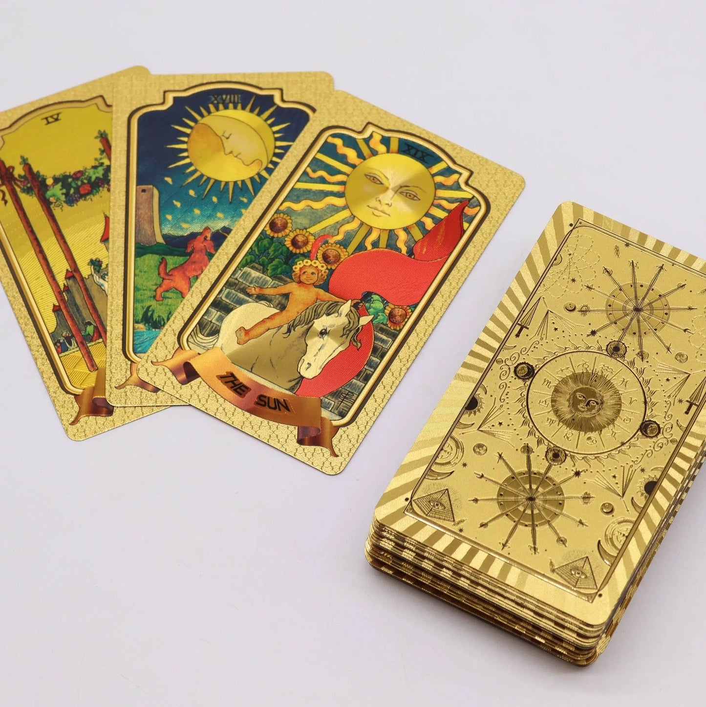 The Fool - Guldig Tarotkortset Spiritana