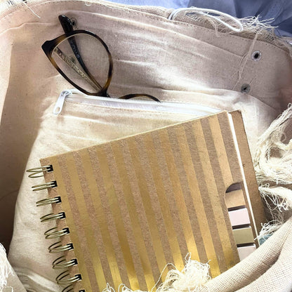 Tygväska med Läderhandtag – Buddha