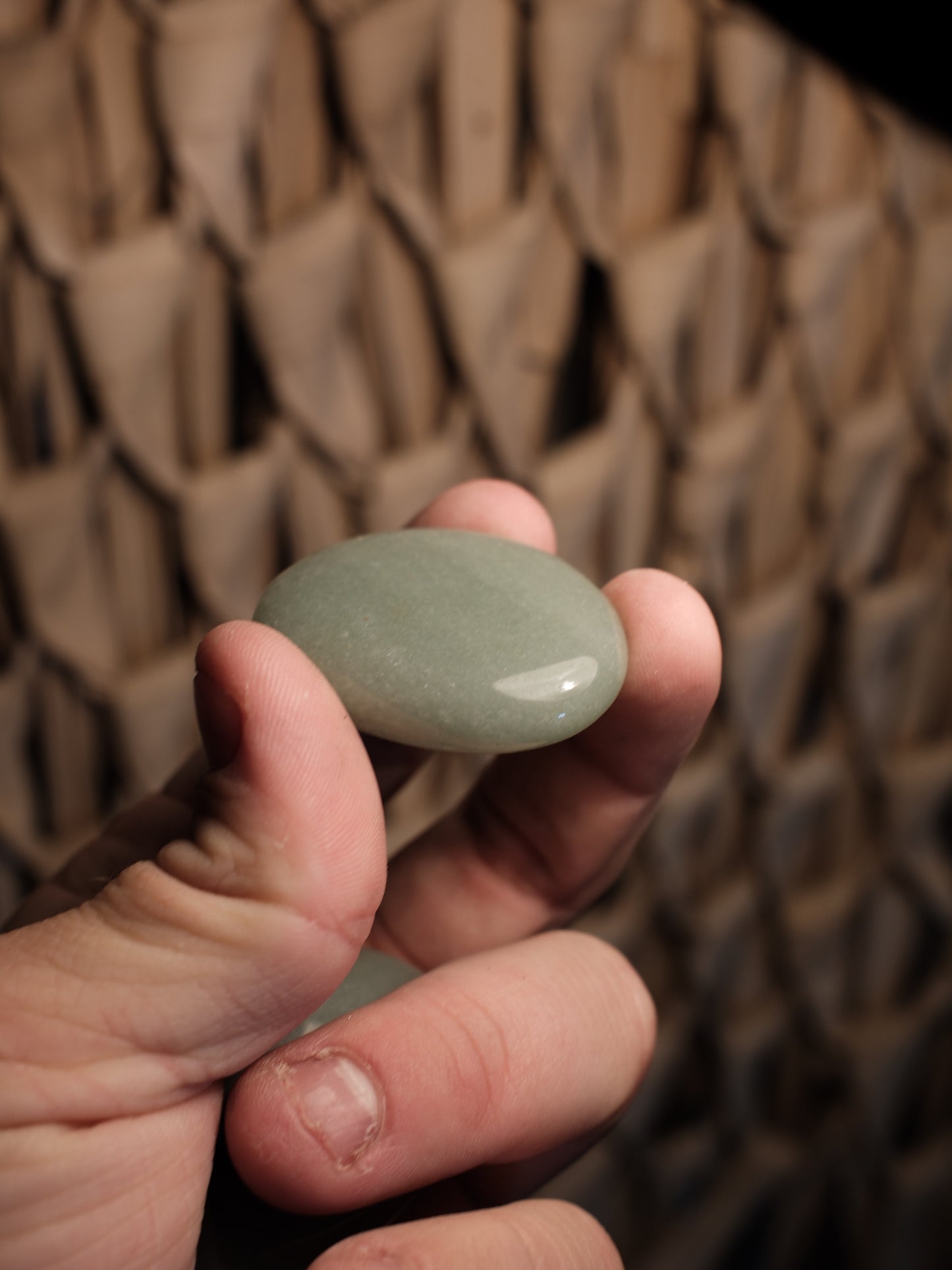 Grön Kvarts Handsten, Trumlad