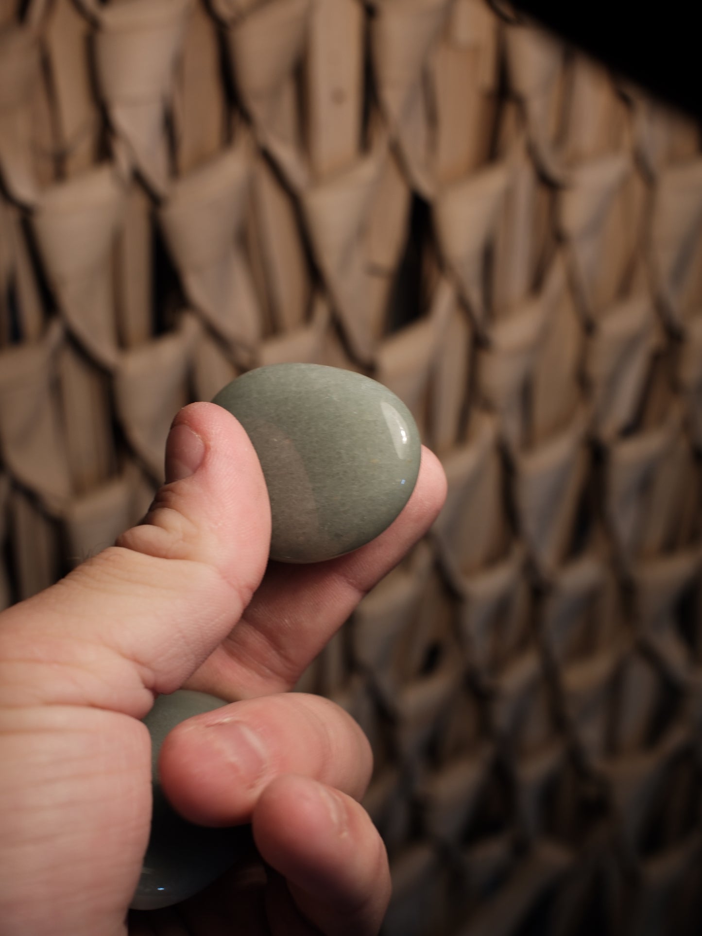 Grön Kvarts Handsten, Trumlad