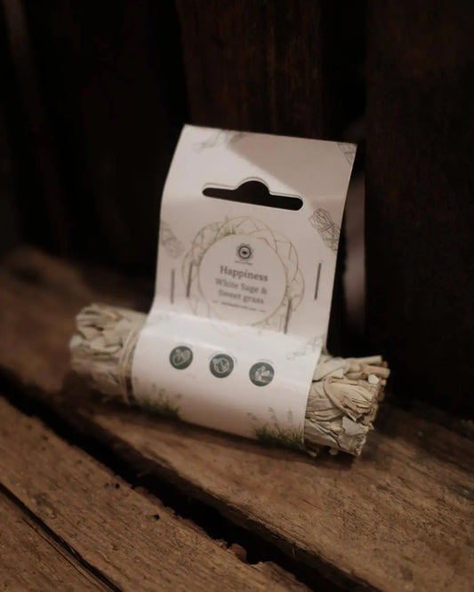 Smudge Stick - White Sage & Sweetgrass (10 cm) Spiritana