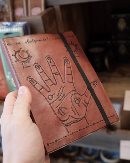 Läderanteckningsbok - Palmistry Spiritana