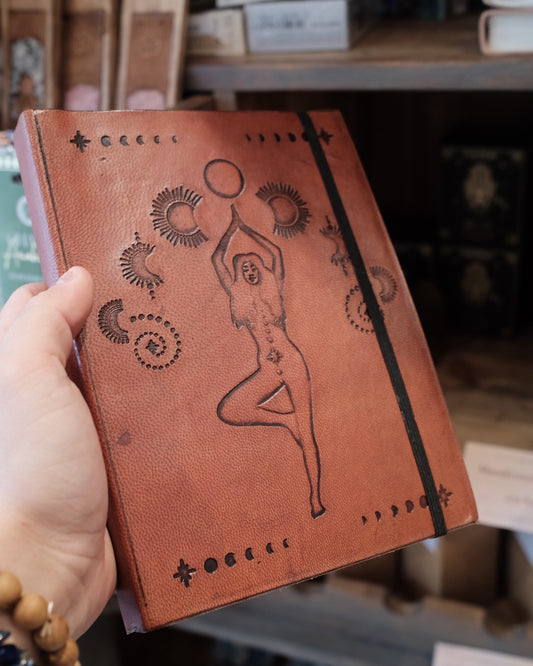 Läderanteckningsbok - Cosmic Goddess