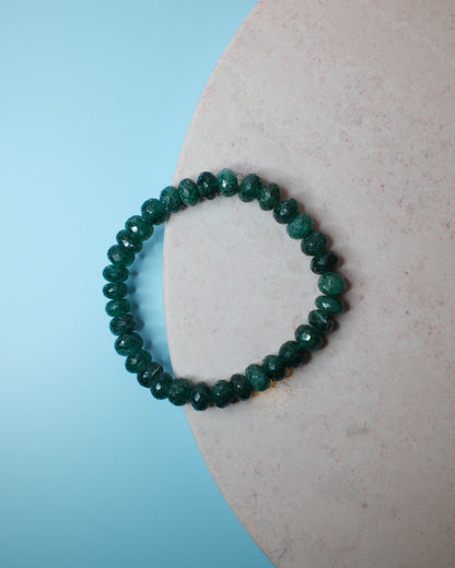 Armband - Fasetterad Grön Aventurin (8 mm)