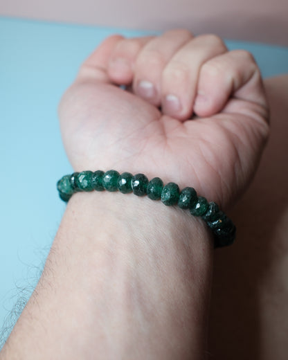 Armband - Fasetterad Grön Aventurin (8 mm)