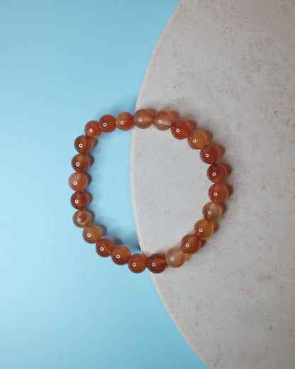 Karneol armband, 8 mm