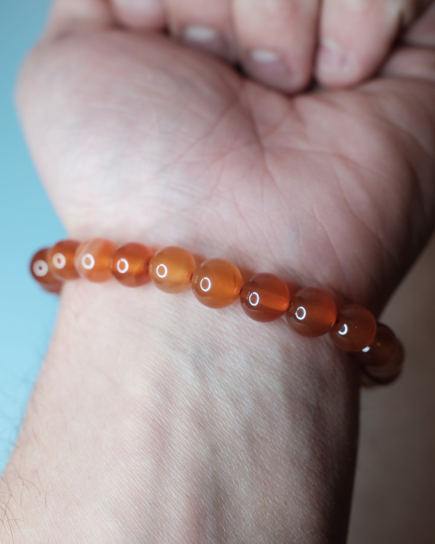 Karneol armband, 8 mm