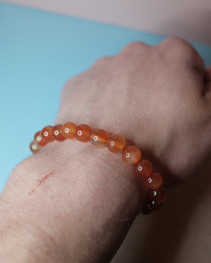 Karneol armband, 8 mm
