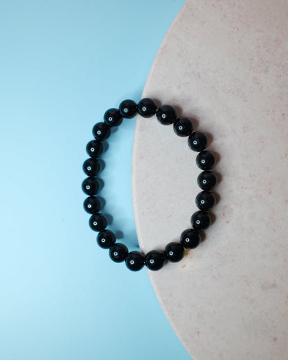 Svart Turmalin Armband, 10 mm