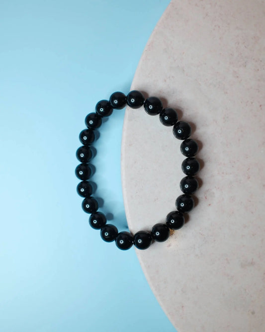 Svart Turmalin Armband, 8 mm Spiritana