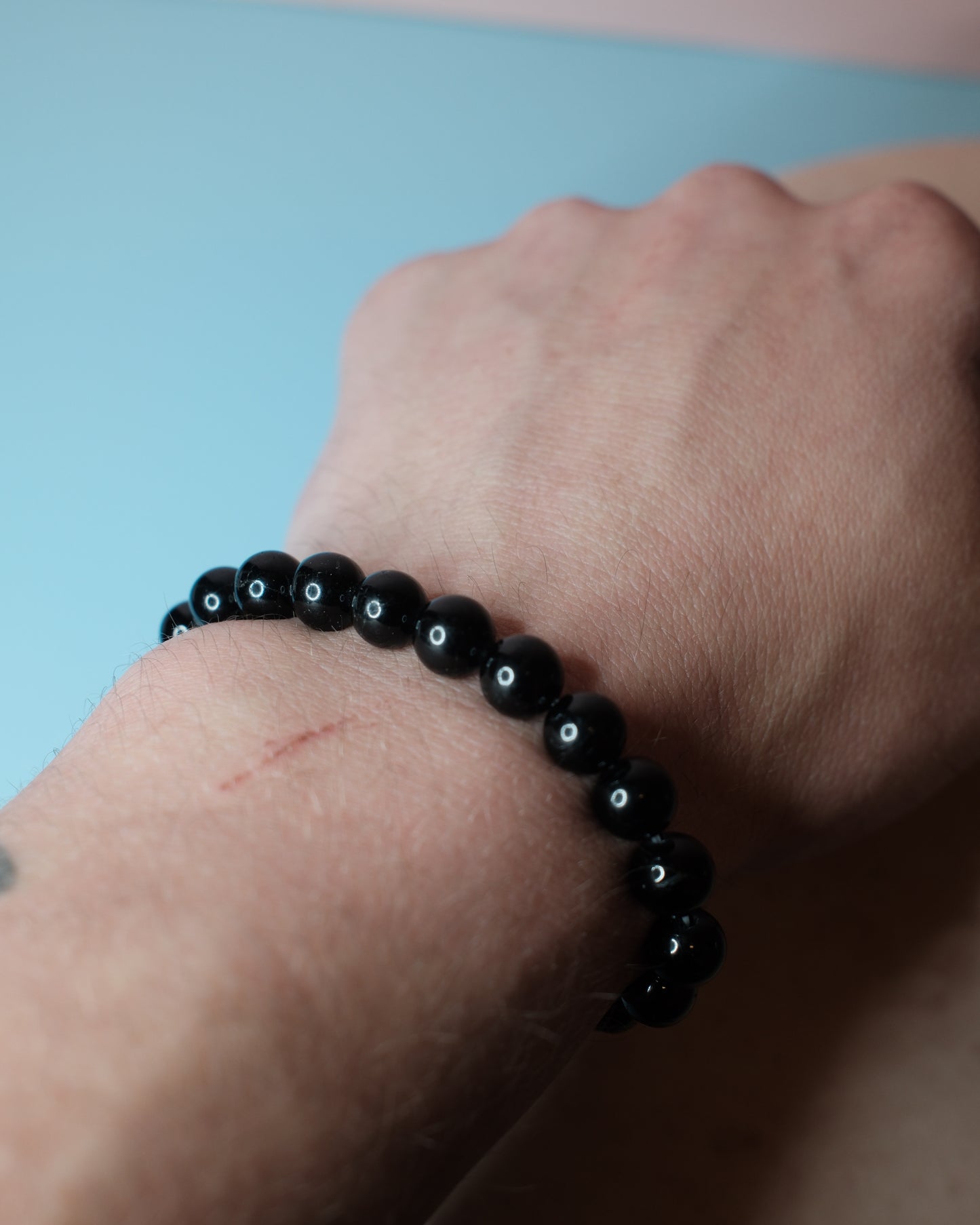 Svart Turmalin Armband, 10 mm
