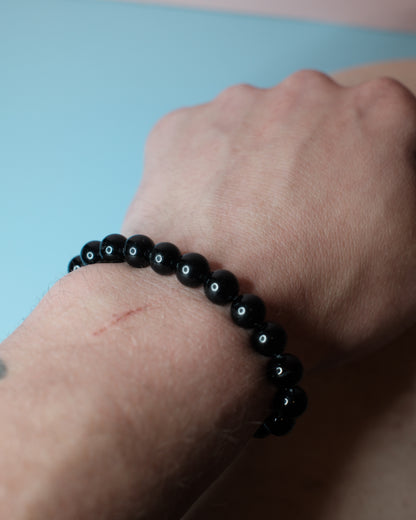 Svart Turmalin Armband, 10 mm