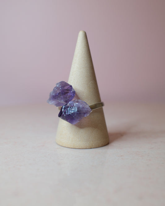 Ametist ring, sterlingsilver