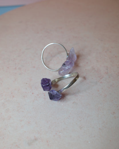 Ametist ring, sterlingsilver