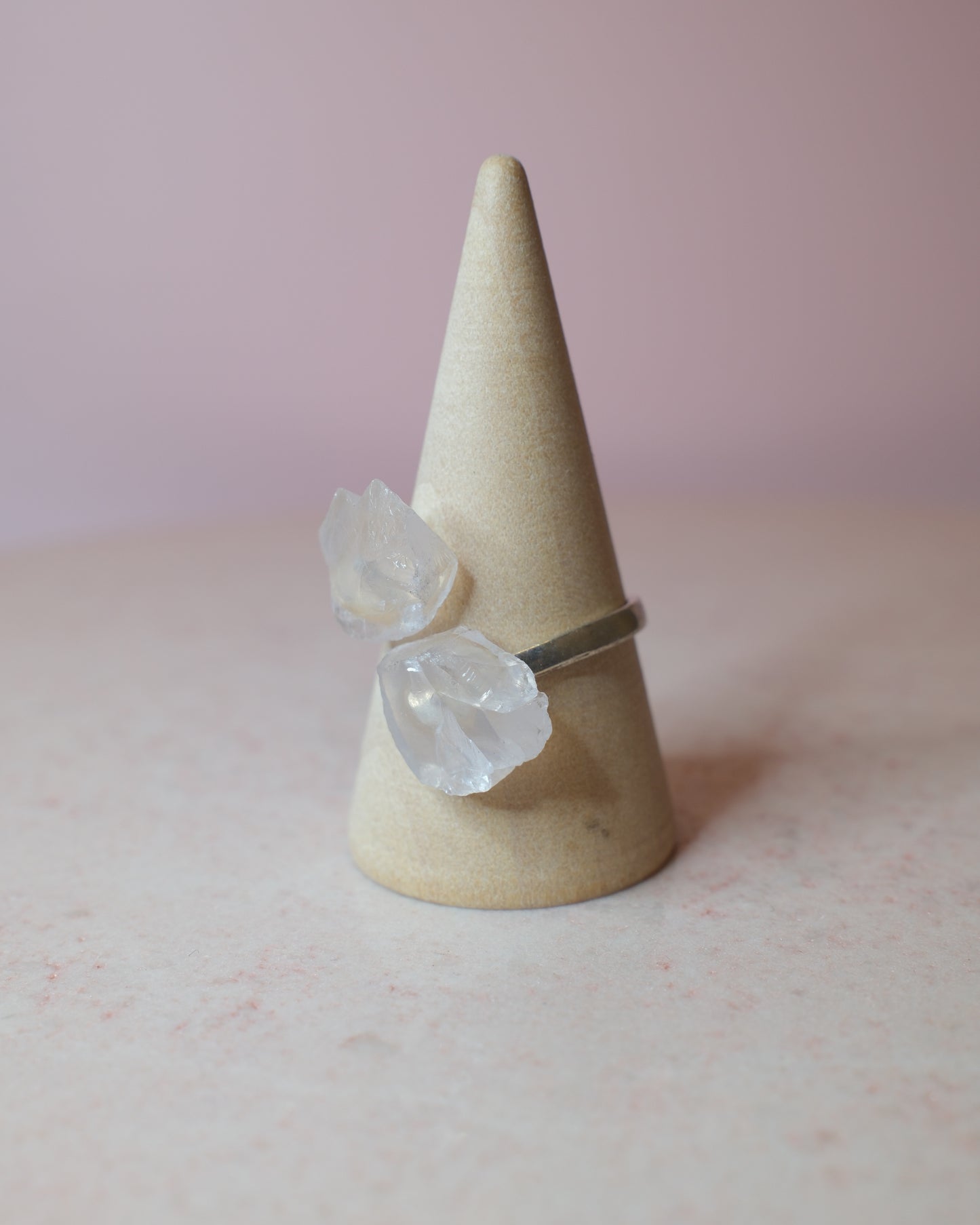 Rosenkvarts ring, sterlingsilver
