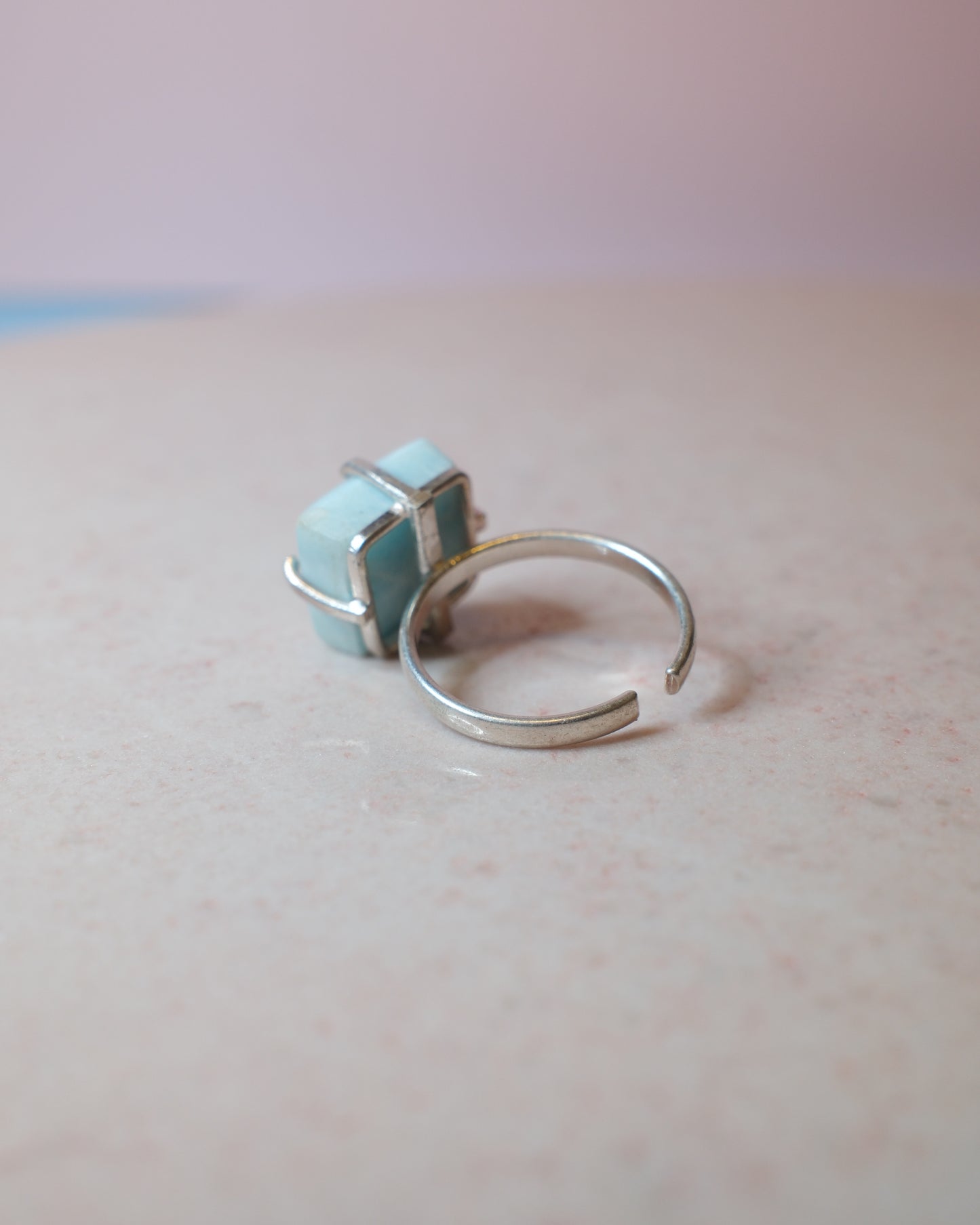 Larimar ring, silver (H)