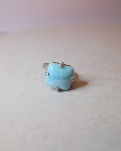 Larimar ring, silver (H)
