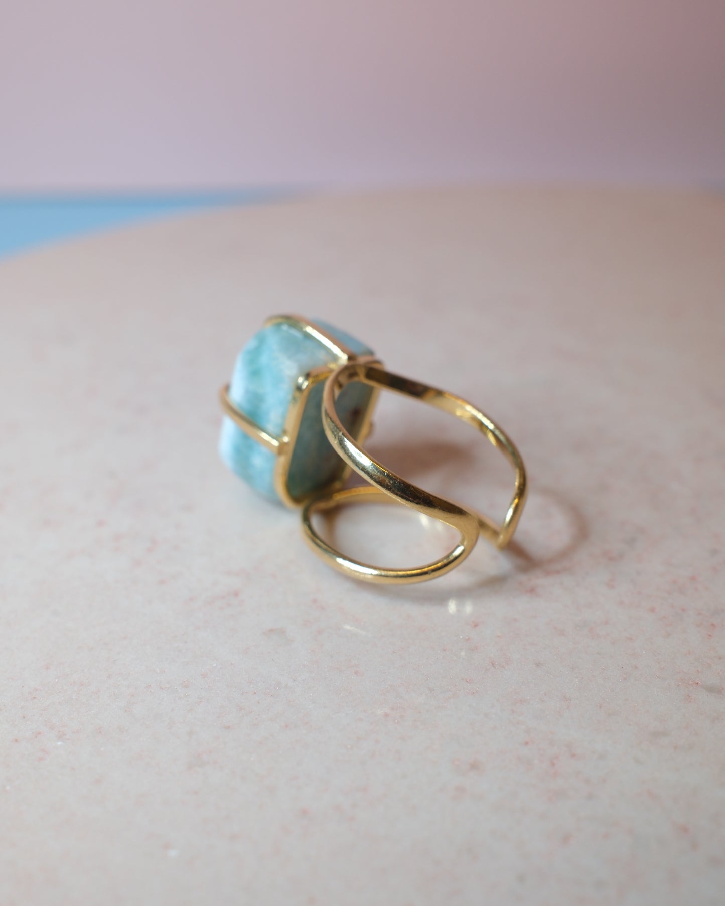 Larimar ring, guld (E)