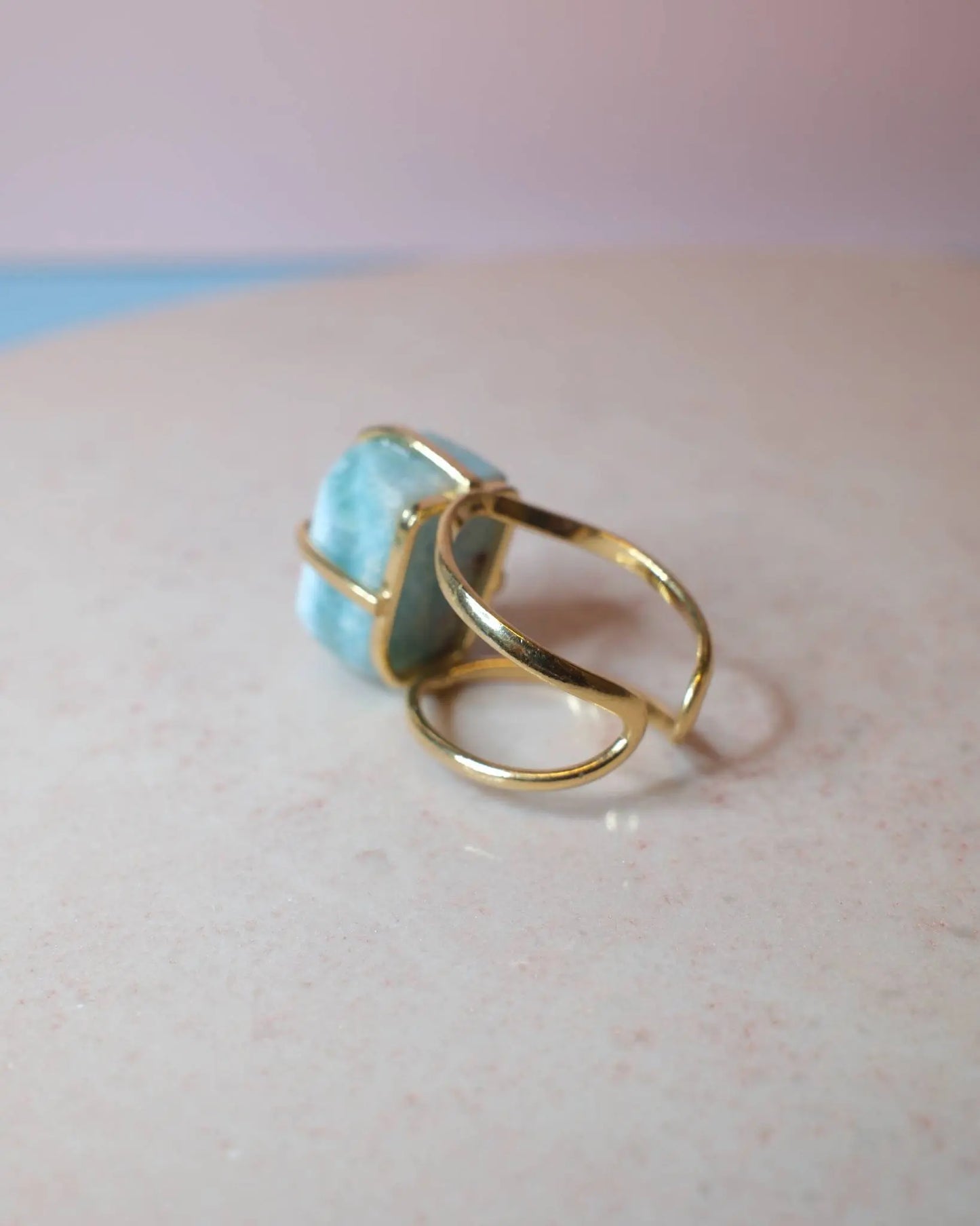Larimar ring, guld (E) Spiritana