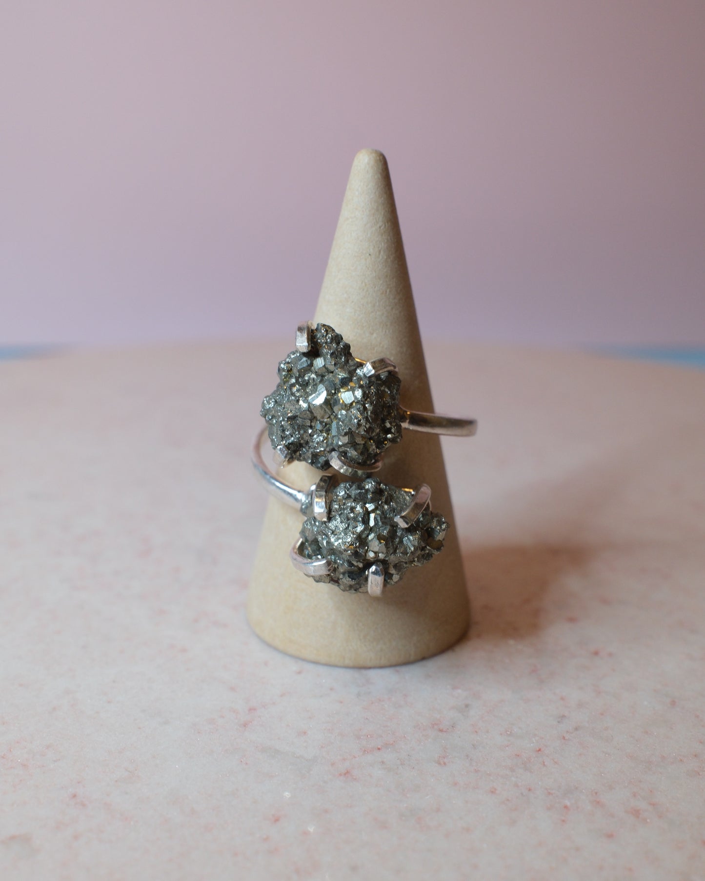 Pyrit ring, silver (A)