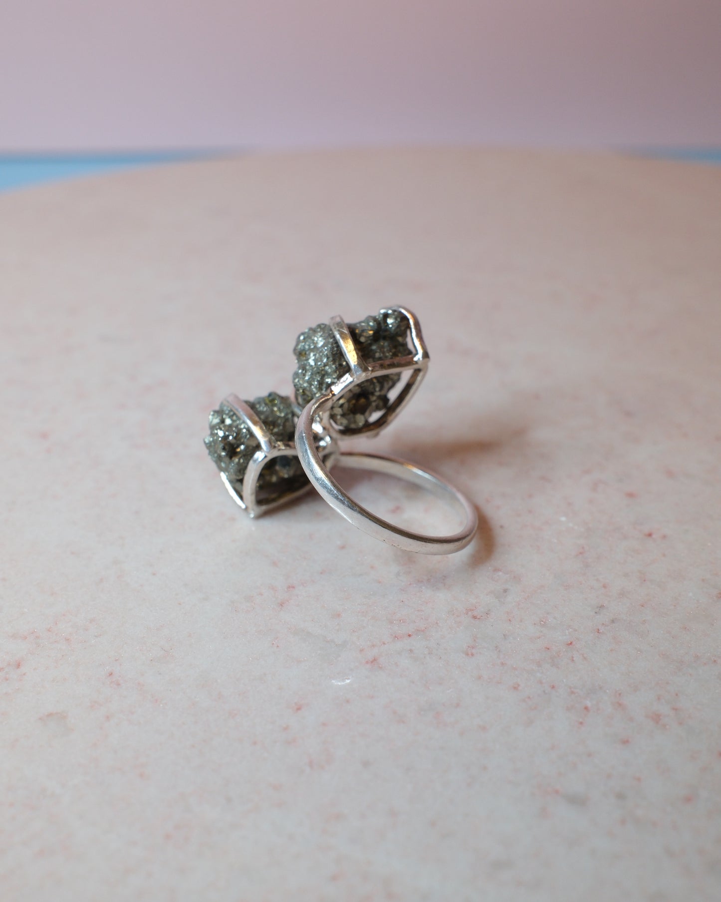 Pyrit ring, silver (A)