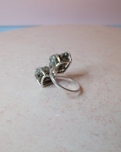 Pyrit ring, silver (A)