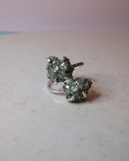 Pyrit ring, silver (A)