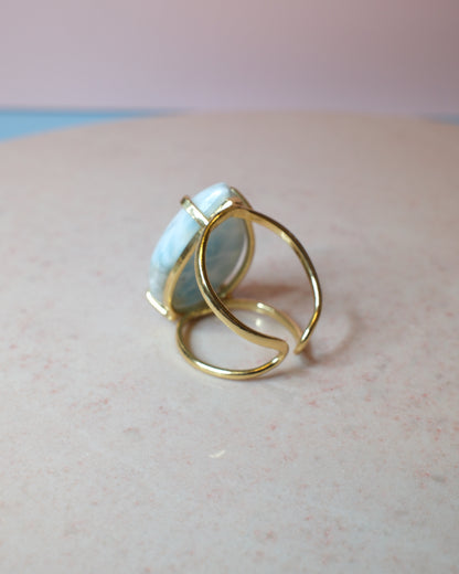 Larimar ring, guld (C)